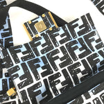 Fendi Black Blue Nylon Baguette Bag Pochette Shoulder Bag (Pre-Owned)