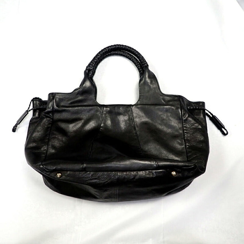 Salvatore Ferragamo Black Leather Tote Bag (Pre-Owned)