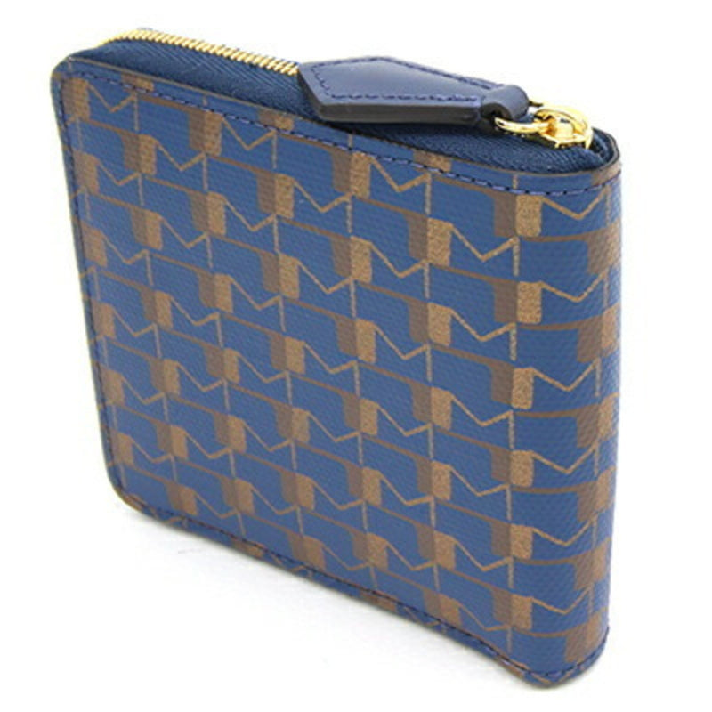 Moynat Navy Pvc Leather Wallet (Bi-Fold) (Pre-Owned)