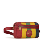 Gucci Multi-Color Canvas Leather Fanny Pack Sling Bag (Pre-Owned)