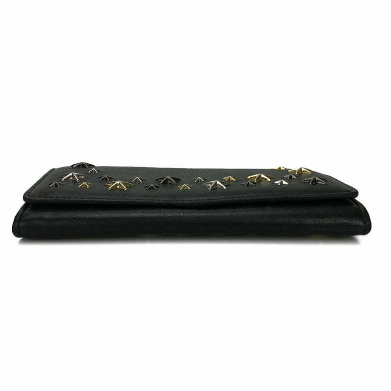 Jimmy Choo Black Leather Long Wallet (Bi-Fold) (Pre-Owned)