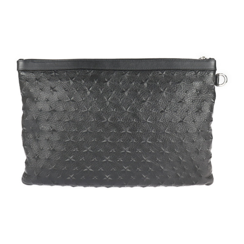 Jimmy Choo Black Leather Clutch Bag (Pre-Owned)