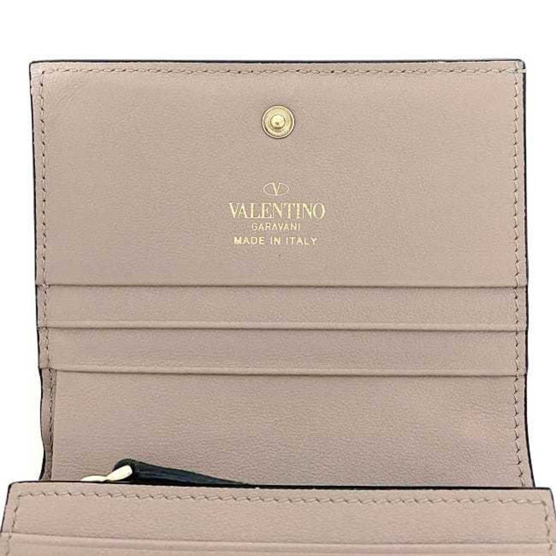 Valentino Garavani Pink Beige Leather Wallet (Bi-Fold) (Pre-Owned)