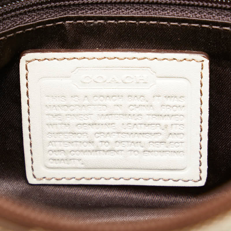 Coach Signature Brown White Canvas Leather Fanny Pack (Pre-Owned)