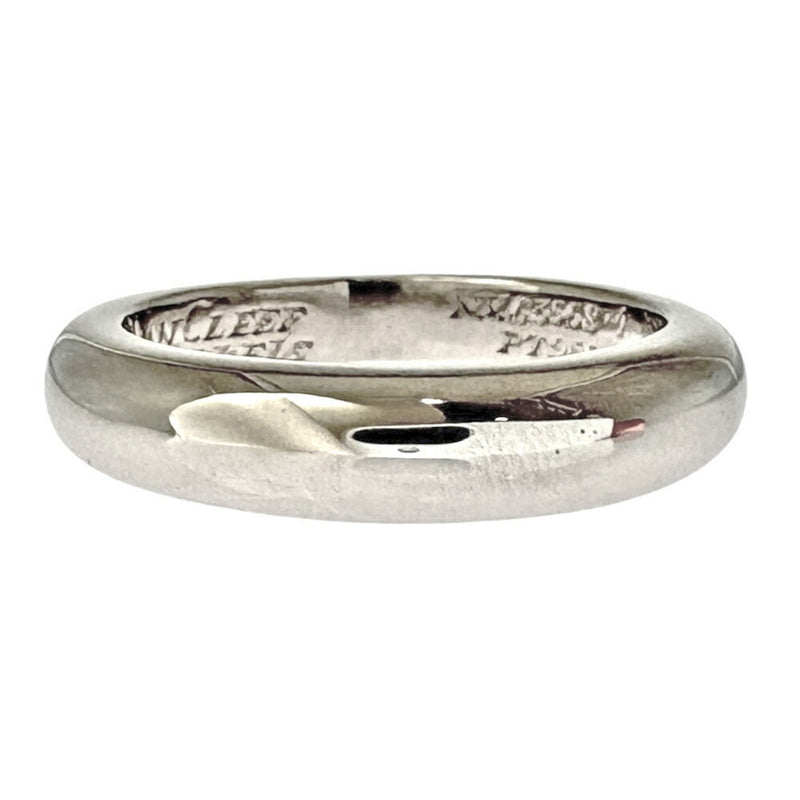 Van Cleef & Arpels Silver Platinum 950 Band Ring (Pre-Owned)