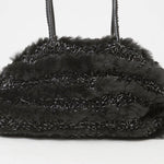 Anteprima Black Pvc Fur Handbag Shoulder Bag (Pre-Owned)