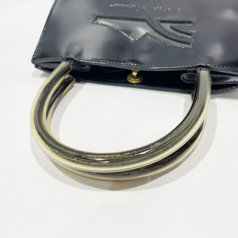 Salvatore Ferragamo Black Leather Handbag Pouch (Pre-Owned)