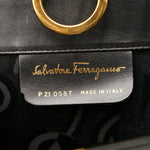 Salvatore Ferragamo Black Leather Shoulder Bag (Pre-Owned)