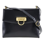 Salvatore Ferragamo Black Leather Shoulder Bag (Pre-Owned)