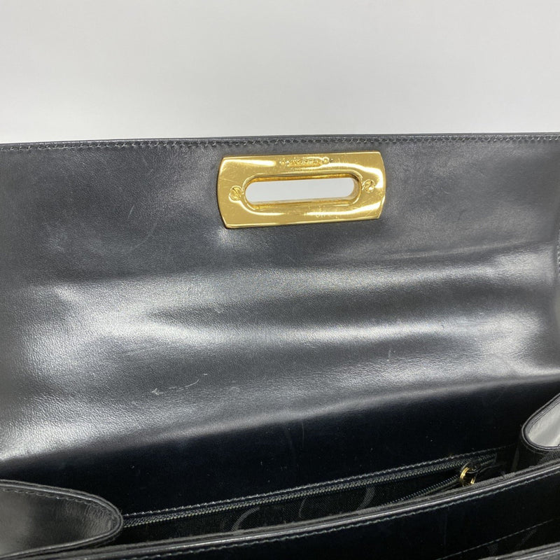 Salvatore Ferragamo Black Leather Handbag (Pre-Owned)