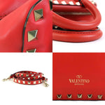 Valentino Garavani Red Color Leather Handbag Shoulder Bag (Pre-Owned)