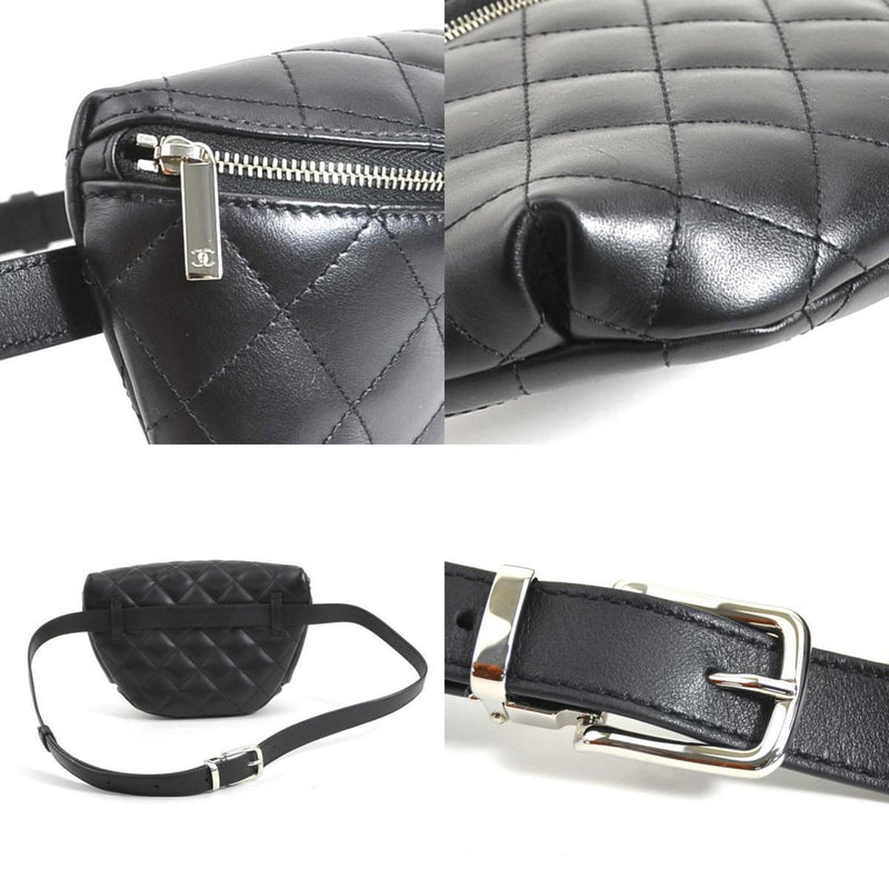 Chanel Black Leather Fanny Pack (Pre-Owned)