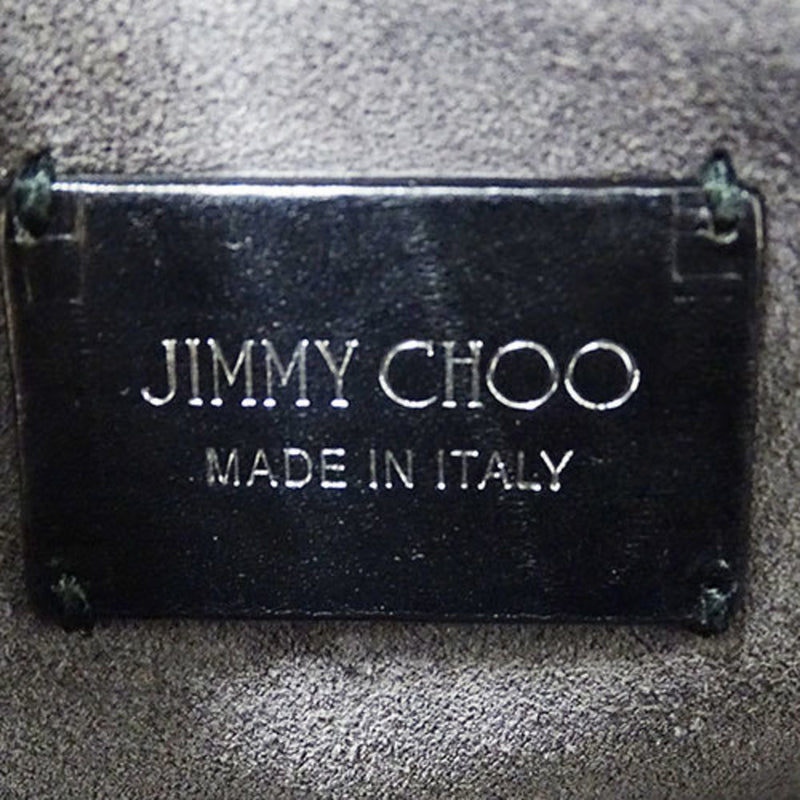 Jimmy Choo Black Leather Handbag Shoulder Bag (Pre-Owned)