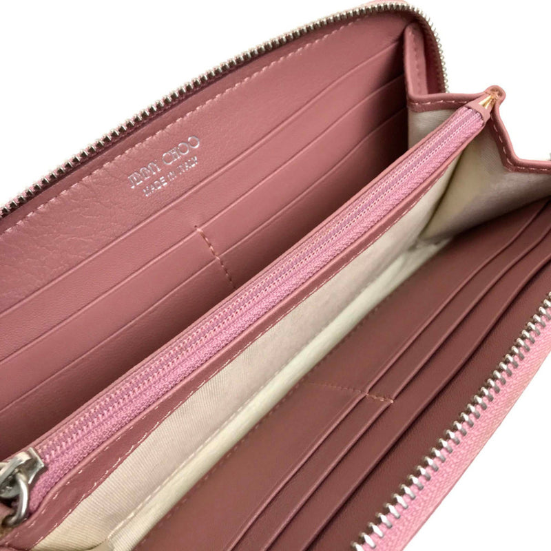 Jimmy Choo Pink Leather Long Wallet (Bi-Fold) (Pre-Owned)