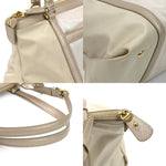 Salvatore Ferragamo Beige Nylon Leather Shoulder Bag (Pre-Owned)