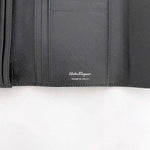 Salvatore Ferragamo Black Leather Long Wallet (Tri-Fold) (Pre-Owned)