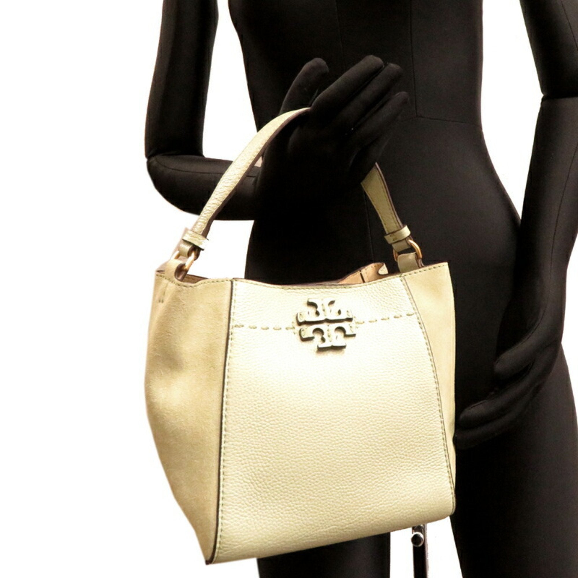 Tory Burch Light Green Leather Shoulder Bag (Pre-Owned)