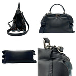 Fendi Black Leather Handbag Shoulder Bag (Pre-Owned)