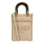 Fendi Beige Leather Shoulder Bag (Pre-Owned)