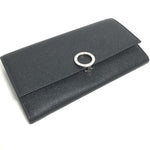 Bvlgari Black Leather Long Wallet (Bi-Fold) (Pre-Owned)