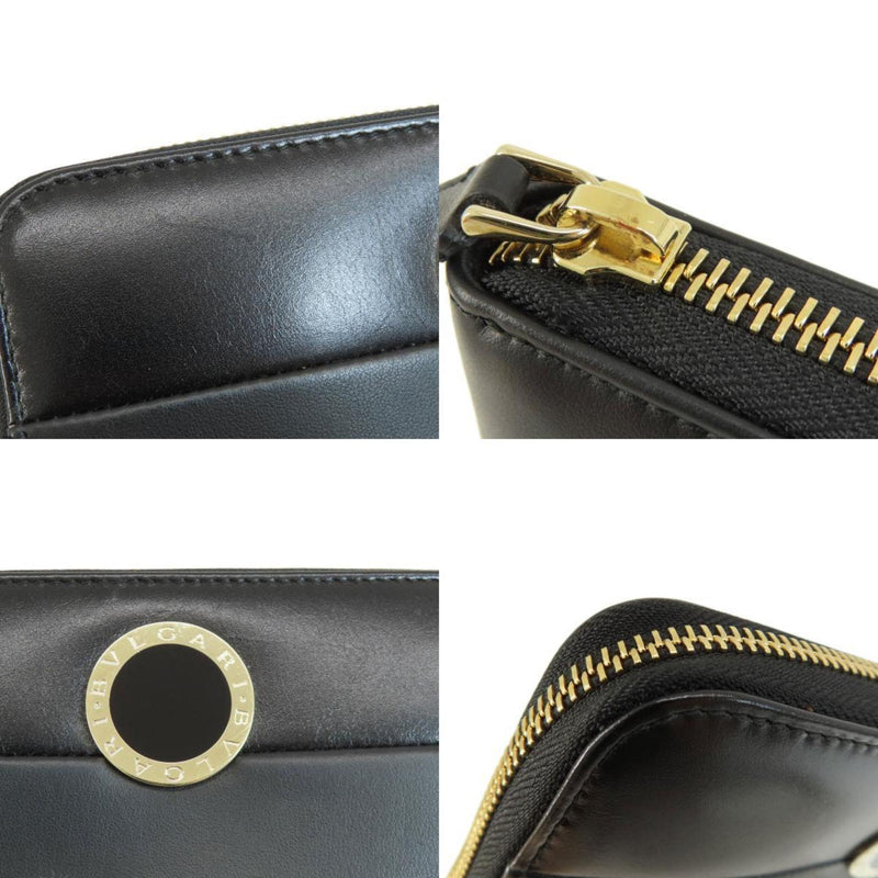 Bvlgari Black Leather Long Wallet (Bi-Fold) (Pre-Owned)