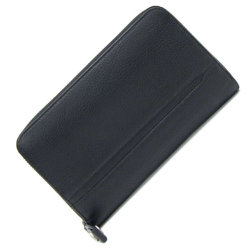 Bvlgari Black Leather Long Wallet (Bi-Fold) (Pre-Owned)