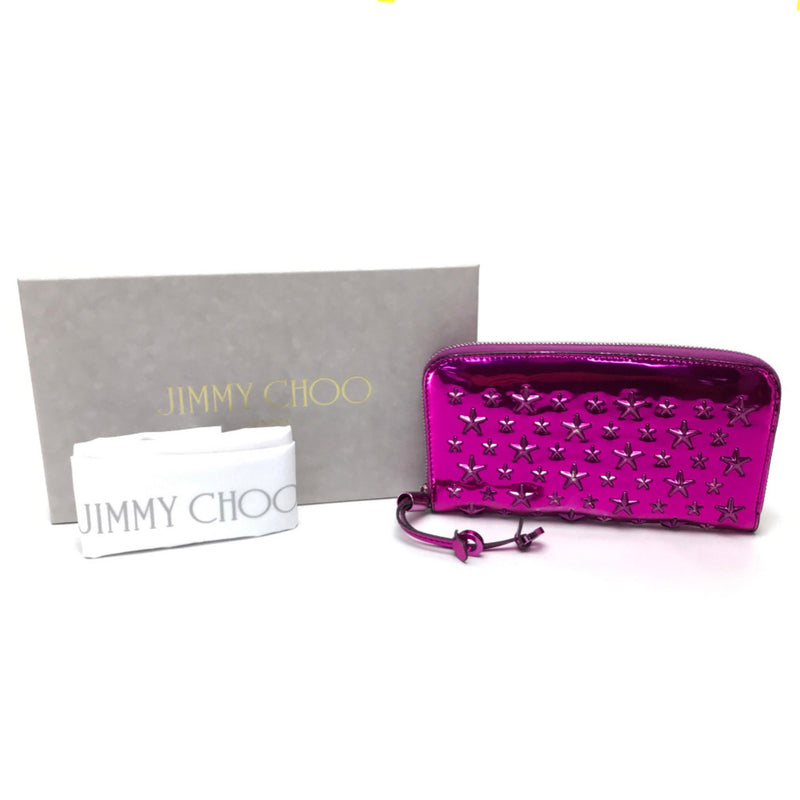 Jimmy Choo Purple Leather Long Wallet (Bi-Fold) (Pre-Owned)