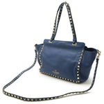 Valentino Garavani Blue Leather Handbag Shoulder Bag Tote Bag (Pre-Owned)