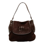 Bvlgari Brown Canvas Leather Shoulder Bag (Pre-Owned)