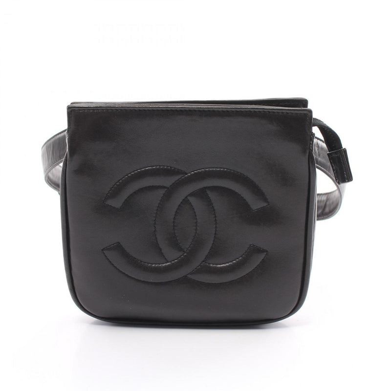 Chanel Black Leather Fanny Pack (Pre-Owned)