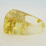 Chanel Clear Gold Gold Plating Plastic Band Ring (Pre-Owned)