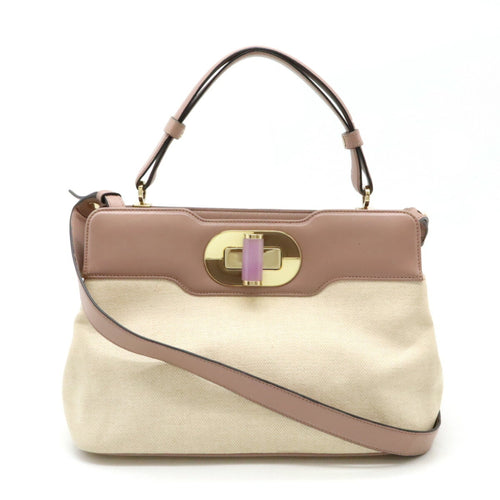 Bvlgari Dusty Pink Leather Handbag Shoulder Bag (Pre-Owned)