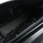 Salvatore Ferragamo Black Leather Handbag Shopping Bag Shoulder Bag Tote Bag (Pre-Owned)