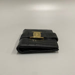 Salvatore Ferragamo Black Leather Wallet (Bi-Fold) (Pre-Owned)