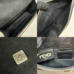 Fendi Black Leather Chain/Shoulder Wallet (Pre-Owned)