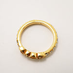 Christian Dior Gold Gold Plating Band Ring (Pre-Owned)