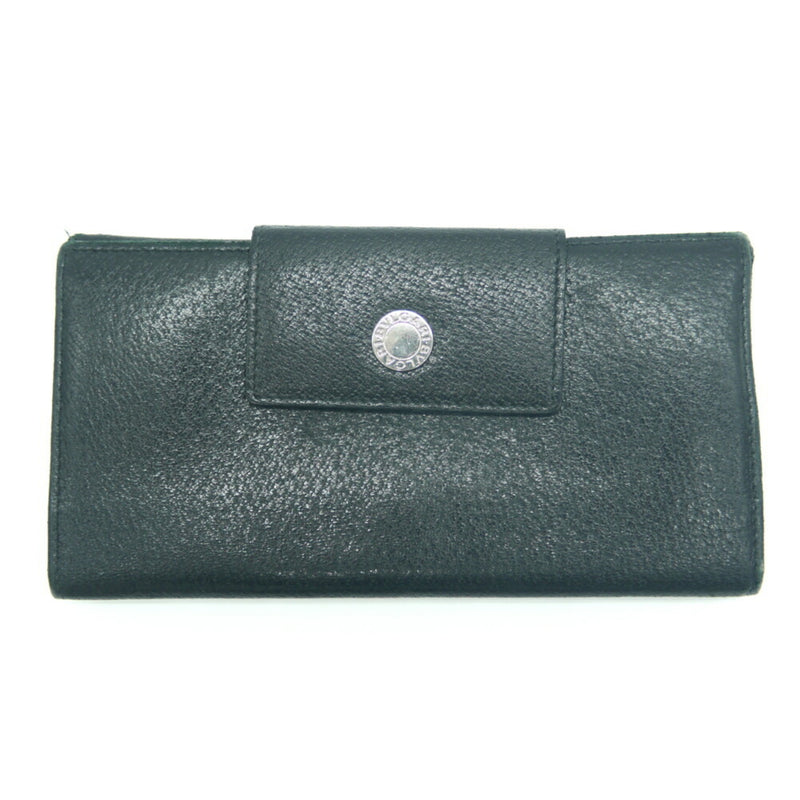 Bvlgari Black Leather Long Wallet (Bi-Fold) (Pre-Owned)