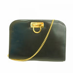 Salvatore Ferragamo Black Leather Shoulder Bag (Pre-Owned)