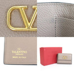 Valentino Garavani Grayish Leather Wallet (Tri-Fold) (Pre-Owned)