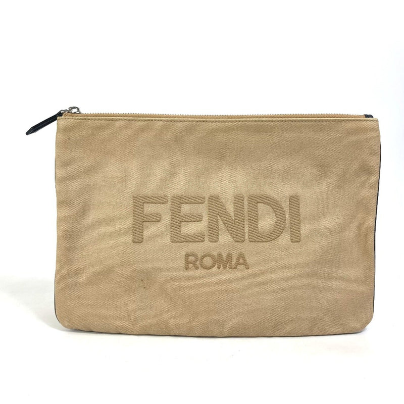 Fendi Beige Cloth Clutch Bag (Pre-Owned)