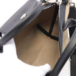 Longchamp Beige Black Nylon Leather Handbag