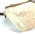 Fendi Beige Canvas Leather Shoulder Bag (Pre-Owned)