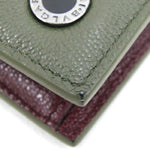 Bvlgari Bordeaux Khaki Leather Wallet (Bi-Fold) (Pre-Owned)