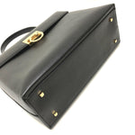 Salvatore Ferragamo Black Leather Handbag (Pre-Owned)