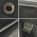 Bvlgari Black Leather Long Wallet (Bi-Fold) (Pre-Owned)