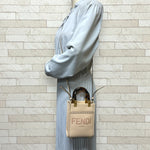 Fendi Beige Leather Shoulder Bag (Pre-Owned)