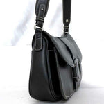 Salvatore Ferragamo Black Leather Shoulder Bag (Pre-Owned)