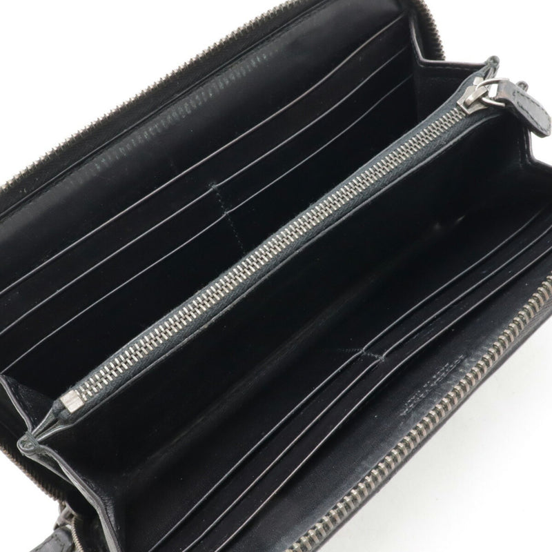 Bottega Veneta Black Leather Long Wallet (Bi-Fold) (Pre-Owned)