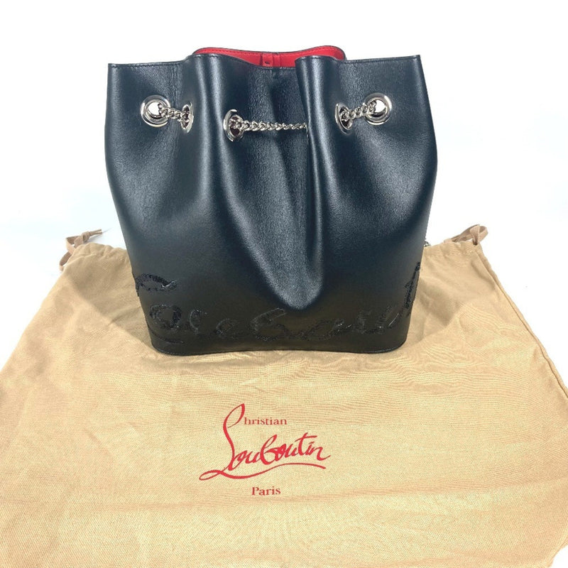 Christian Louboutin Black Spangles Leather Backpack (Pre-Owned)