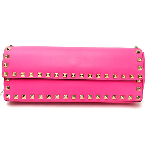 Valentino Garavani Pink Leather Clutch Bag (Pre-Owned)